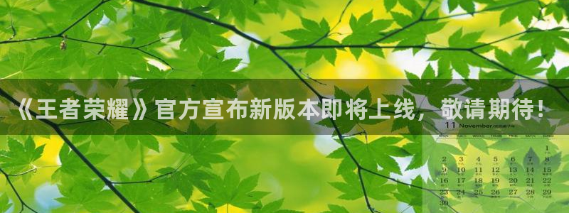 杜邦娱乐2首页登录：《王者荣耀》官方宣布新版本即将上线，敬请