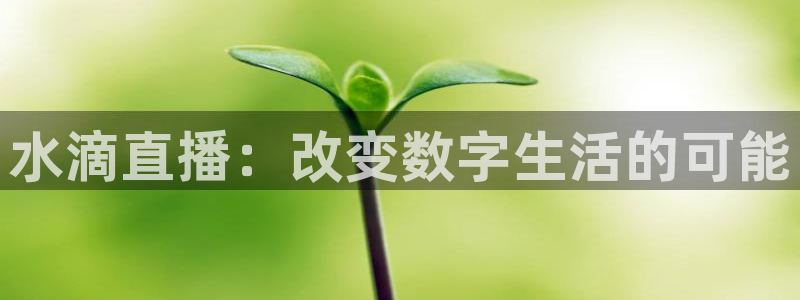 免费nba直播吧：水滴直播：改变数字生活的可能
